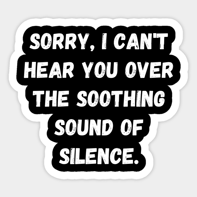 Introvert's Oasis: The Soothing Sound of Silence Sticker by Introvert Haven